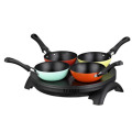 Sale Pancake Maker com 4 cores Woks para a festa da família